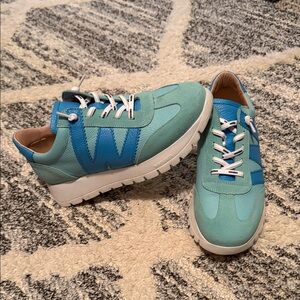 Women's Teal and Blue Sneakers
